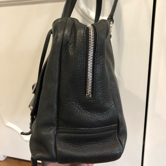 YSL Black Leather Buckle Handbag with Top Zipper - Picture 3 of 16